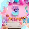Shappy 16 Inch Mermaid Piata Purple Number Birthday Piata Party with Stick Blindfold Confetti for Anniversary Celebration Birthday Decoration Supplies(Number 3) view 4