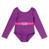 80s Workout Outfit For Girls Kids Retro 1980s Party Fitness Long Sleeve Leotard Gym Yoga Pants Leggings Rainbow Leg Warmers Headband Set Sportwear Purple 3-4 Years view 2
