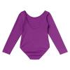80s Workout Outfit For Girls Kids Retro 1980s Party Fitness Long Sleeve Leotard Gym Yoga Pants Leggings Rainbow Leg Warmers Headband Set Sportwear Purple 3-4 Years view 3