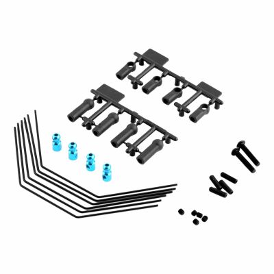 1:10 RC Spare Parts, Front and Rear Sway Bar Kits Stabilizer Set, Front Rear for Model Trucks Vehicles Modification