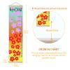 Wall Hanging Height Chart, Red and Purple Floral Stylish Child's Room Decoration, Canvas Growth Chart - (13.4x56in) view 3