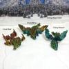 Baby Dragons With Optional Egg - Articulated Crystal, Rose, Orchid, Gemstone Dragon Fidget Toy for Autism ADHD BD-Set-001 (Egg + Clover Dragon, Red Green Blue) view 4