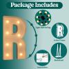 Marquee Light Up Letters, 3FT Large Letters for Party Decorations, Marquee Numbers, Mosaic Balloon Frame, Baby Letters for Baby Shower Birthday Wedding Engagement Party, Pre-Cut Foamboard Letter R view 4