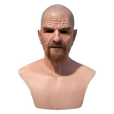 ALXOY GHDLM Realistic Old Man Mask Bald Man Latex Mask Realistic Face Mask Halloween Party Cosplay Party Costume Mask (O)