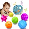 ROHSCE Sensory Toys for Babies, Montessori Textured Baby Balls and Wheat Straw Rattle, Baby Toys for 6-12 Months, Ideal Newborn Gifts for Boys and Girls, Toddler Toys for 1-3 view 1