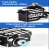 11G Programmable Micro Super Mute Metal Steering Servo for MINI Z 1/28 1/24 RC Car RC Fixed-Wing Airplane Aircraft, Robot, RC Helicopter (ZH1.5 Plug, Black) view 4