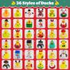 36Pcs Christmas Rubber Ducks in Bulk, 2 Inch Mini Christmas Ducks Bath Toys for Kids Boys Girls, Holiday Rubber Ducks for Jeep Ducking, Xmas Party Favors Decorations Stocking Stuffers Gifts view 2