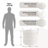 HONCESTA 18" X 18" X 14" Extra Large White Basket with Lid, Woven Cotton Rope Basket for Blankets for Living Room, Kids Toy Storage Bin, Wicker Bathroom Towel Storage, All White Bins for Organizing view 2