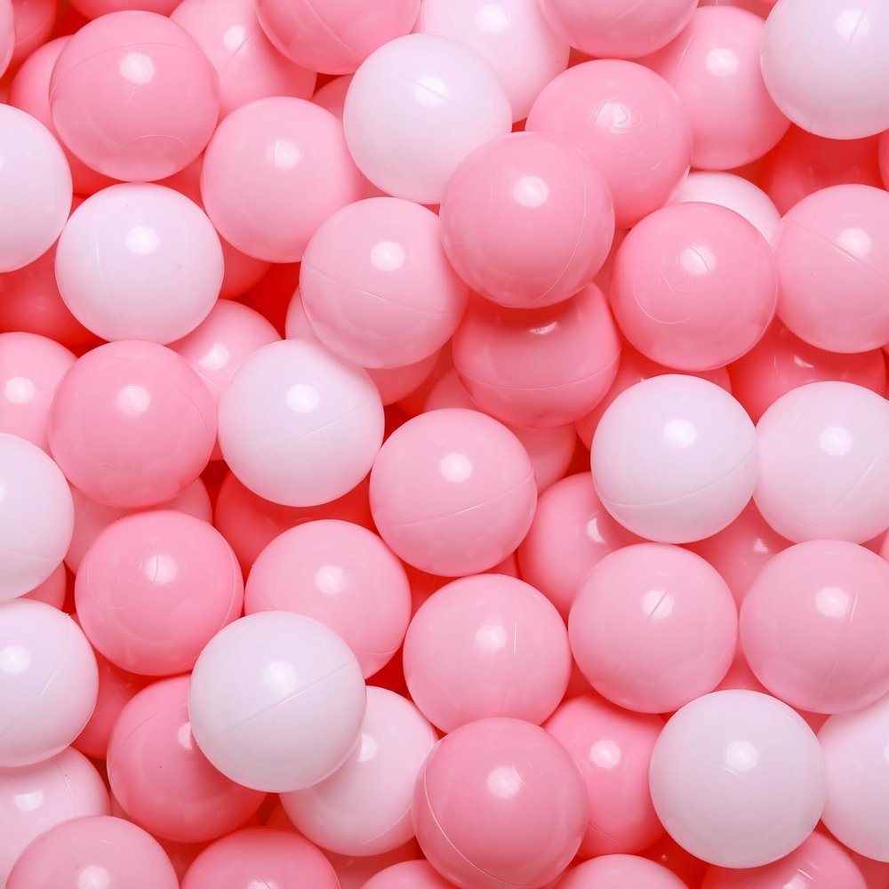 GOGOSO Ball Pit Balls Crush Proof Non-Toxic Plastic Balls Babies Kids Toy Bulk Pack 170pcs 2.2inchs,Dark Pink+Pink+White