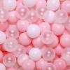 GOGOSO Ball Pit Balls Crush Proof Non-Toxic Plastic Balls Babies Kids Toy Bulk Pack 170pcs 2.2inchs,Dark Pink+Pink+ White+Clear view 1
