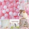 GOGOSO Ball Pit Balls Crush Proof Non-Toxic Plastic Balls Babies Kids Toy Bulk Pack 170pcs 2.2inchs,Dark Pink+Pink+ White+Clear view 3