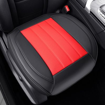 1 Piece PU Leather Front Car Seat Cover, Breathable Soft Wear-Resistant And Non-Slip Car Seat Cushion, Universal Fit 90% of Cars,Red a