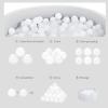 GOGOSO Ball Pit Balls Crush Proof Non-Toxic Plastic Balls Babies Kids Toy Bulk Pack 170pcs 2.2inchs, Pear White+White view 3