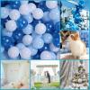 GOGOSO Ball Pit Balls Crush Proof Non-Toxic Plastic Balls Babies Kids Toy Bulk Pack 170pcs 2.2inchs, Blue+Pear Blue+White view 2
