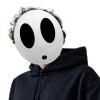 Varuotu White Anime Mask Halloween Funny Face Mask Halloween Costume Cosplay Props Accessories (Boy) view 1