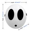 Varuotu White Anime Mask Halloween Funny Face Mask Halloween Costume Cosplay Props Accessories (Boy) view 2