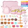 iAOVUEBY Tea Party Set for Little Girls, 49PCS Princess Tea Time Toys Including Tea Set Dessert Carrying Case, Kids Kitchen Pretend Playset, Tea Set for Girls Birthday Toddler Age 3-8, Pink view 3