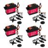 HOOYIJ 4Pack 20KG Digital Servo, DS3218 High Torque Full Metal Gear High Speed Waterproof RC Servo with 25T Servo Arm for 1/8 1/10 Scale Crawler RC Car Boat 180 Degree Control Angle view 1