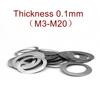 crankshaft oil seal,cylinder piston crank oil seal Thickness 0.1mm Stainless Steel Flat Washer Ultra Thin Gasket High Precision Adjusting Gasket M10-M20 Thin Shim SUS304 (Inner Diameter : 16x22x0.1 (2 view 2