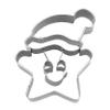 Stdter Embossing Cookie Cutter Star with Hat, 6.5 cm, Stainless Steel, Rustproof & Dishwasher Safe, for Dough, Fondant, Marzipan, Crafts and Modeling, 217348 view 1