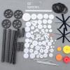 0.5 Mold DIY Plastic Motor Gears Set Plastic Crown Gear Kits Single Double Reduction Gear Worm Gear Electric Kit (92pcs) view 2
