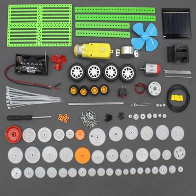 0.5 Mold DIY Plastic Motor Gears Set Plastic Crown Gear Kits Single Double Reduction Gear Worm Gear Electric Kit (155pcs)