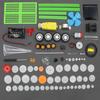 0.5 Mold DIY Plastic Motor Gears Set Plastic Crown Gear Kits Single Double Reduction Gear Worm Gear Electric Kit (155pcs) view 1