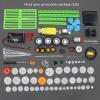 0.5 Mold DIY Plastic Motor Gears Set Plastic Crown Gear Kits Single Double Reduction Gear Worm Gear Electric Kit (155pcs) view 2