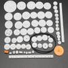 0.5 Mold DIY Plastic Motor Gears Set Plastic Crown Gear Kits Single Double Reduction Gear Worm Gear Electric Kit (65pcs) view 1