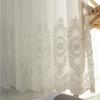 Rustic Style Sheer Curtains Living Dining Room Decor Bedroom Embroidery Pattern Tulle Draperies Voile view 1