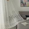 Rustic Style Sheer Curtains Living Dining Room Decor Bedroom Embroidery Pattern Tulle Draperies Voile view 2