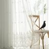 Rustic Style Sheer Curtains Living Dining Room Decor Bedroom Embroidery Pattern Tulle Draperies Voile view 4