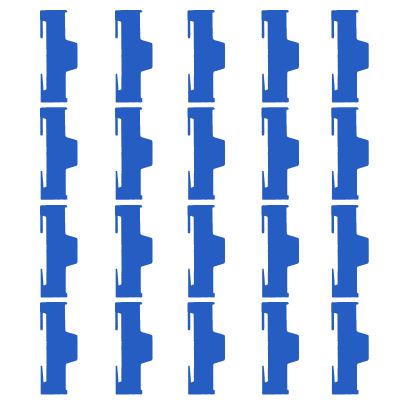 skrnrhrery Servo Cable Clip Lock, 20pcs Servo Extension Cable Safety Connector Clips Lead Wire Lock, for Rc Servo Expansion Cable Or Servo Y Adapter Cable, Jr Servo Cable Kit. (Blue)