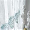 Modern White Bedroom Exuqisited Sheer Curtains Kids Baby Room Bed Decor Embroidered Linen Tulle view 1