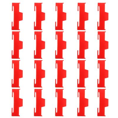 skrnrhrery Servo Cable Clip Lock, 20pcs Servo Extension Cable Safety Connector Clips Lead Wire Lock, for Rc Servo Expansion Cable Or Servo Y Adapter Cable, Jr Servo Cable Kit. (red)