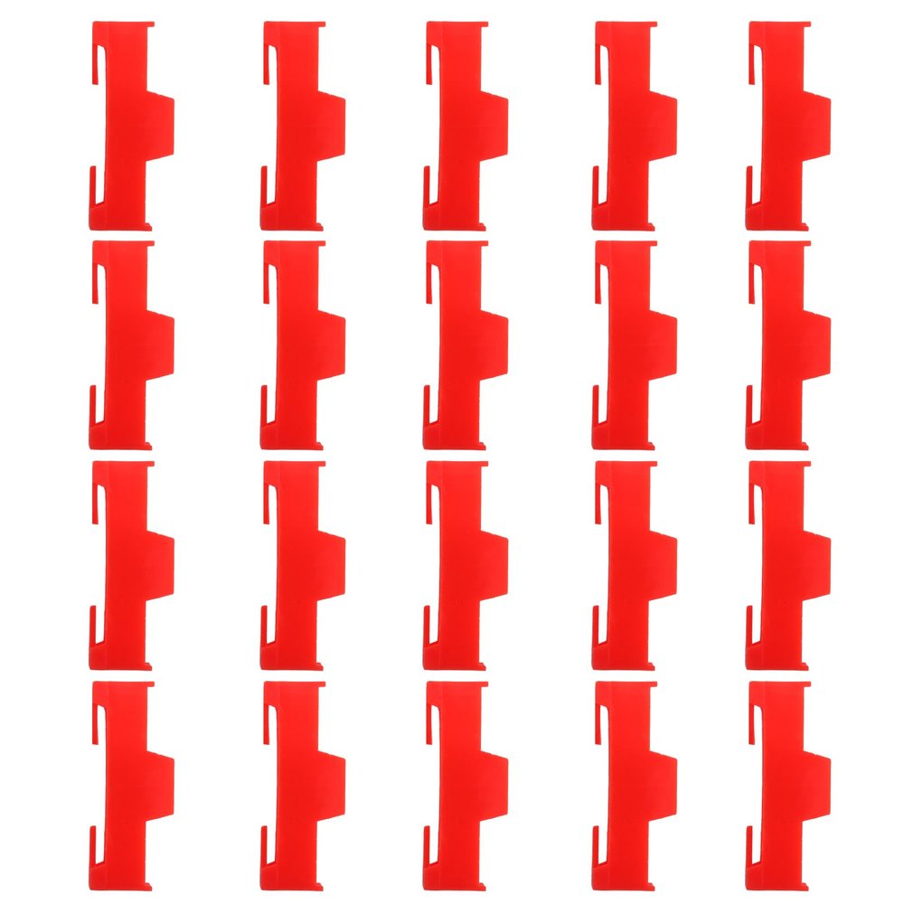 skrnrhrery Servo Cable Clip Lock, 20pcs Servo Extension Cable Safety Connector Clips Lead Wire Lock, for Rc Servo Expansion Cable Or Servo Y Adapter Cable, Jr Servo Cable Kit. (red)