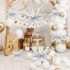 10 Pcs Silver Star Balloons Explosion Balloons Foil Cone Balloon Magic for Birthday Wedding Anniversary Party Backdrops Decorations Supplies, 6 Pcs 22 Inches and 4 Pcs 27 Inches view 3