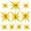 10 Pcs Gold Star Balloons Explosion Balloons Foil Cone Balloon Magic for Birthday Wedding Anniversary Party Backdrops Decorations Supplies, 6 Pcs 22Inches and 4 Pcs 27Inches view 1