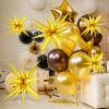 10 Pcs Gold Star Balloons Explosion Balloons Foil Cone Balloon Magic for Birthday Wedding Anniversary Party Backdrops Decorations Supplies, 6 Pcs 22Inches and 4 Pcs 27Inches view 3