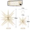 10 Pcs Cream Star Balloons Explosion Balloons Foil Cone Balloon Magic for Birthday Wedding Anniversary Party Backdrops Decorations Supplies, 6 Pcs 22Inches and 4 Pcs 27Inches view 2
