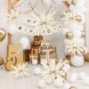 10 Pcs Cream Star Balloons Explosion Balloons Foil Cone Balloon Magic for Birthday Wedding Anniversary Party Backdrops Decorations Supplies, 6 Pcs 22Inches and 4 Pcs 27Inches view 3