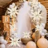 10 Pcs Cream Star Balloons Explosion Balloons Foil Cone Balloon Magic for Birthday Wedding Anniversary Party Backdrops Decorations Supplies, 6 Pcs 22Inches and 4 Pcs 27Inches view 4