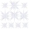 10 Pcs White Star Balloons Explosion Balloons Foil Cone Balloon Magic for Birthday Wedding Anniversary Party Backdrops Decorations Supplies, 6 Pcs 22Inches and 4 Pcs 27Inches view 1