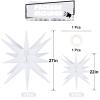 10 Pcs White Star Balloons Explosion Balloons Foil Cone Balloon Magic for Birthday Wedding Anniversary Party Backdrops Decorations Supplies, 6 Pcs 22Inches and 4 Pcs 27Inches view 2