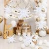 10 Pcs White Star Balloons Explosion Balloons Foil Cone Balloon Magic for Birthday Wedding Anniversary Party Backdrops Decorations Supplies, 6 Pcs 22Inches and 4 Pcs 27Inches view 3