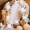 10 Pcs White Star Balloons Explosion Balloons Foil Cone Balloon Magic for Birthday Wedding Anniversary Party Backdrops Decorations Supplies, 6 Pcs 22Inches and 4 Pcs 27Inches view 4