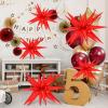 10 Pcs Red Star Balloons Explosion Starburst Balloons Foil Cone Balloon Magic for Birthday Wedding Anniversary Party Backdrops Decorations Supplies, 6 Pcs 22Inches and 4 Pcs 27Inches view 3
