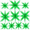 10 Pcs Green Star Balloons Explosion Balloons Foil Cone Balloon Magic for Birthday Wedding Anniversary Party Backdrops Decorations Supplies, 6 Pcs 22Inches and 4 Pcs 27Inches view 1