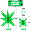 10 Pcs Green Star Balloons Explosion Balloons Foil Cone Balloon Magic for Birthday Wedding Anniversary Party Backdrops Decorations Supplies, 6 Pcs 22Inches and 4 Pcs 27Inches view 2
