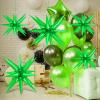 10 Pcs Green Star Balloons Explosion Balloons Foil Cone Balloon Magic for Birthday Wedding Anniversary Party Backdrops Decorations Supplies, 6 Pcs 22Inches and 4 Pcs 27Inches view 3